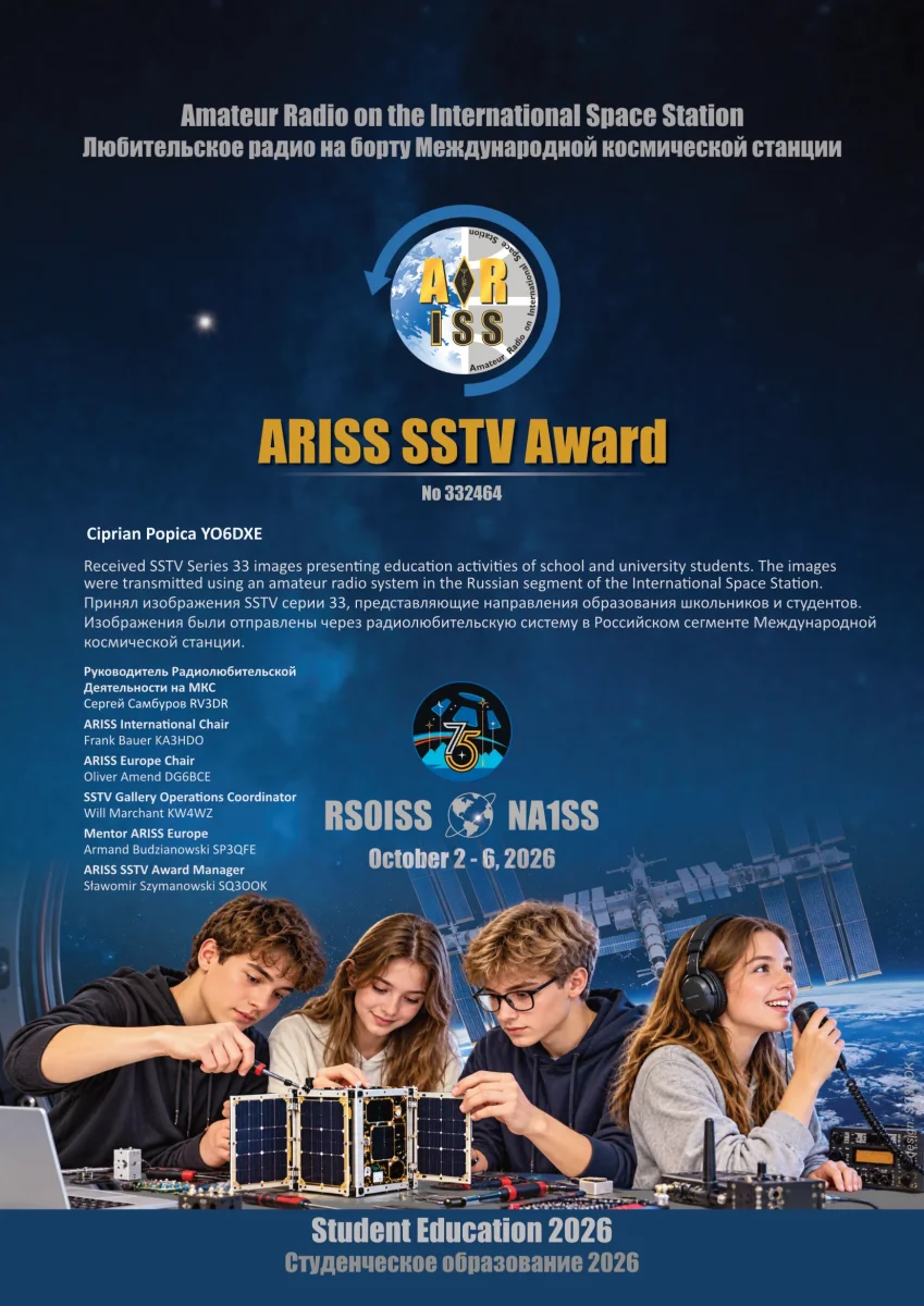 ARISS SSTV Expedition 75 Award